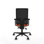 PIQUERAS Y CRESPO Chaise Bormate Asynchrone Orange et Noir