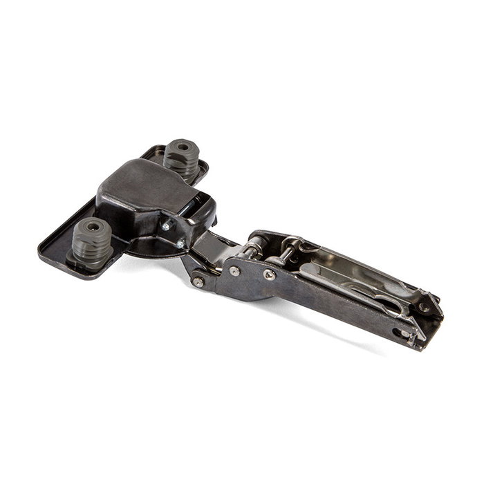 Salice - Bisagra S200 Ø35 avec système Silentia+ et fermeture amortie - Finition titane - Pour porte bois 16-26 mm - Cintre coudé - Réf. S200 Ø35