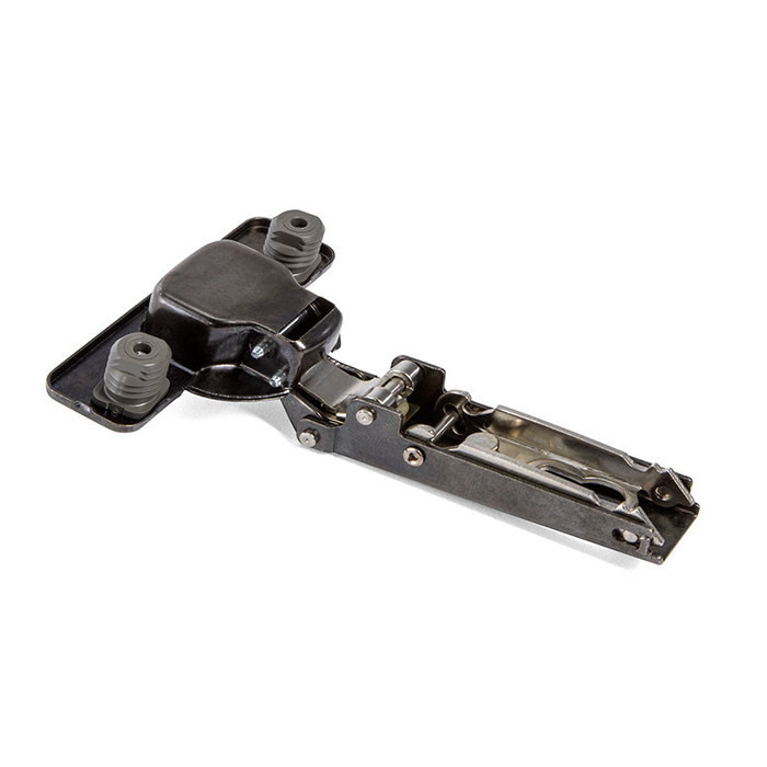 Salice - Bisagra S200 Ø35 avec système Silentia+ et fermeture amortie - Finition titane - Pour porte bois 16-26 mm - Cintre coudé - Réf. S200 Ø35