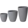 Garden ID Fancy - Pot de fleurs éco-responsable - 40 x 58 cm - Gris clair - Pour jardin, balcon ou intérieur - Résiste de -30°C à +70°C