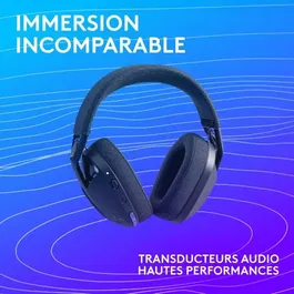 Logitech G Casque Gamer sans fil G321 LIGHTSPEED - Bluetooth, micro Flip-Up, 20h autonomie, 210g - Noir