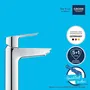 GROHE Mitigeur de Lavabo Monocommande Chromé, Economie d'Eau, Taille M, Hauteur 225 mm, pour Vasque Encastrée