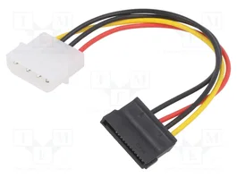 SAVIO Câble d'alimentation SATA Molex mâle vers SATA 15 pin femelle, 0,18 m, AK-10