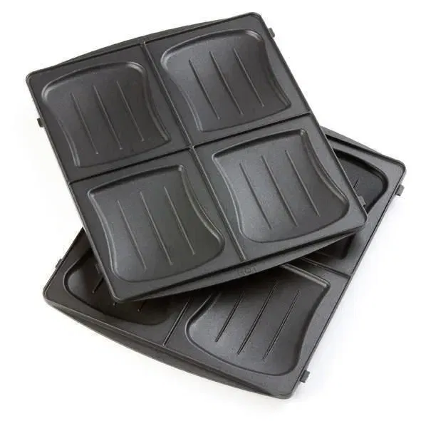 DOMO Appareil à Croque-Monsieur et Gaufres DO9046C - Plaques Amovibles Antidérapantes, Surface Extra Large 27 x 32 cm, 1200W