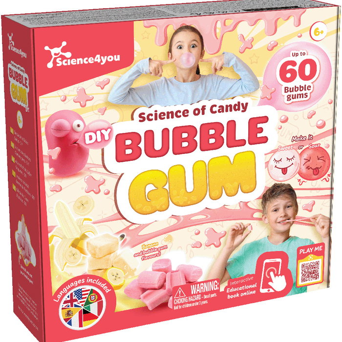 Science4You Kit Fabrique à Chewing-Gums 80004957 - Science Alimentaire - Crée des Chewing-Gums - Langues Portugaise et Espagnole - À Partir de 6 Ans