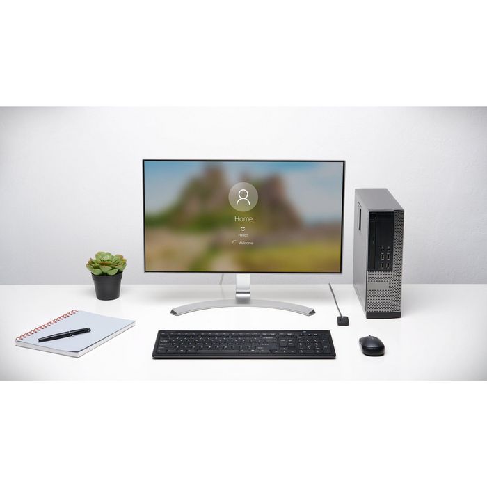 Kensington Clé à empreintes digitales de bureau VeriMark - Lecteur biométrique USB avec Windows Hello, FIDO2 WebAuthn et câble 1.2m