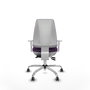 PIQUERAS Y CRESPO Chaise de bureau Elche, tissu violet, mécanisme asynchrone