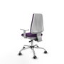 PIQUERAS Y CRESPO Chaise de bureau Elche, tissu violet, mécanisme asynchrone