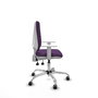 PIQUERAS Y CRESPO Chaise de bureau Elche, tissu violet, mécanisme asynchrone