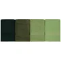 Serviettes de bain, Lot de 4, 70 x 140 cm, Vert, Coton 100%