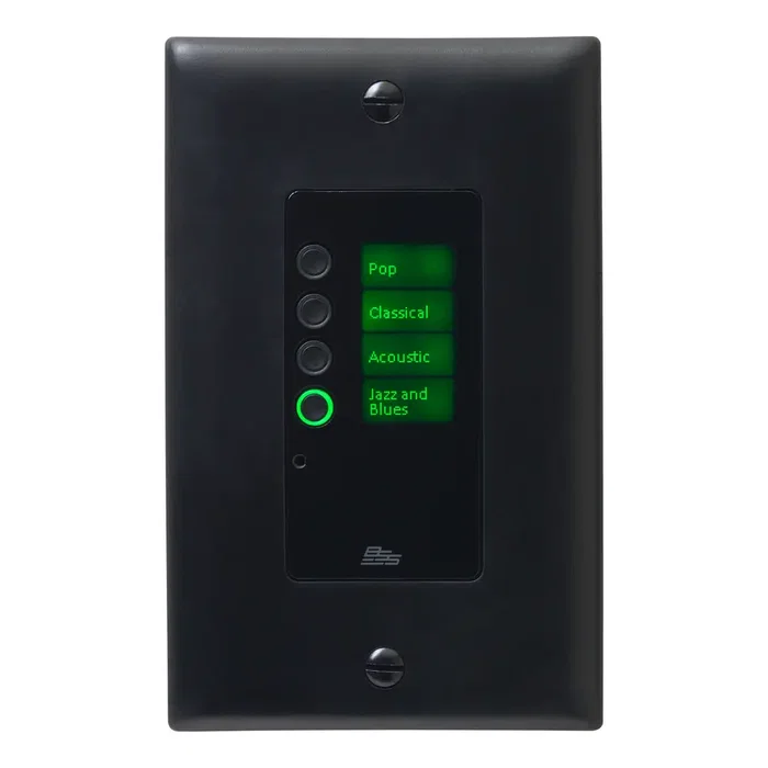 BSS EC-4B Contrôleur Ethernet mural avec 4 boutons pour Soundweb London - Noir