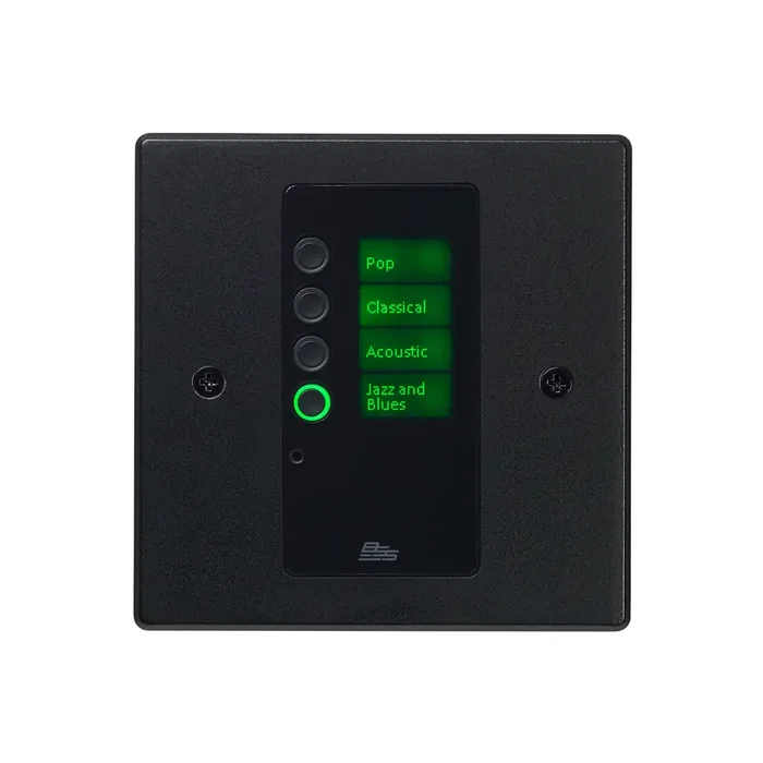 BSS EC-4B Contrôleur Ethernet mural avec 4 boutons pour Soundweb London - Noir