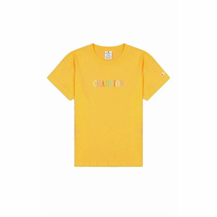 T-shirt à manches courtes femme Champion Crewneck Croptop Jaune T-shirt à manches courtes femme Champion Crewneck Croptop Jaune