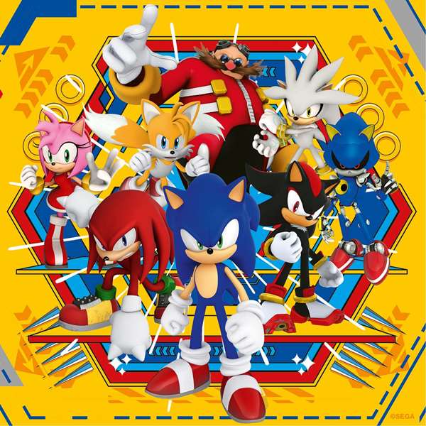 Ravensburger Puzzles Les aventures de Sonic, lot de 3 (3 x 49 pièces) Ravensburger Puzzles Les aventures de Sonic, lot de 3 (3 x 49 pièces)