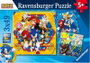 Ravensburger Puzzles Les aventures de Sonic, lot de 3 (3 x 49 pièces)