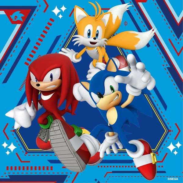Ravensburger Puzzles Les aventures de Sonic, lot de 3 (3 x 49 pièces) Ravensburger Puzzles Les aventures de Sonic, lot de 3 (3 x 49 pièces)