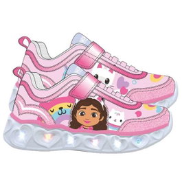 Cerdá Gabby's Dollhouse T024, Chaussures de sport avec lumières pour enfant, semelle légère EVA, rose, pointure 24