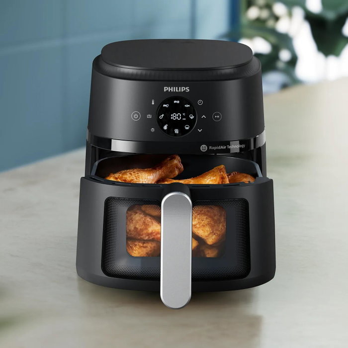Philips Airfryer Série 2000 NA221/00, 4,2L, 1500W, Noir et Argent Philips Airfryer Série 2000 NA221/00, 4,2L, 1500W, Noir et Argent