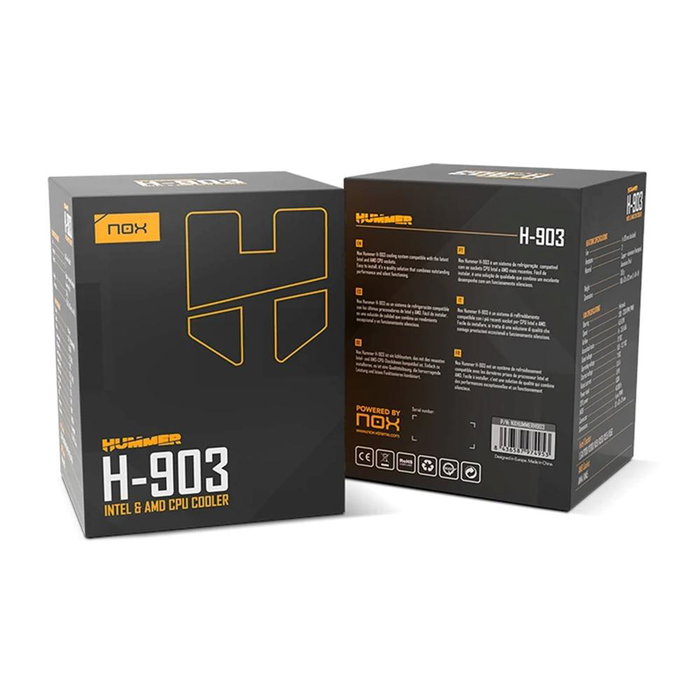 Nox Hummer H-903 Ventilateur Dissipateur CPU 92 mm Noir PWM Intel & AMD