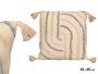 GIFTDECOR Coussin Iris brodé gris 45x45cm