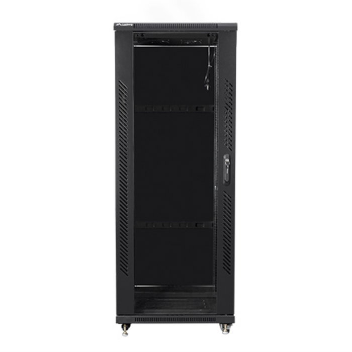 Lanberg FF01-6832-12B - Armoire Rack 19 pouces 32U 600x800 mm, Noir, IP20, pour serveur et équipement réseau