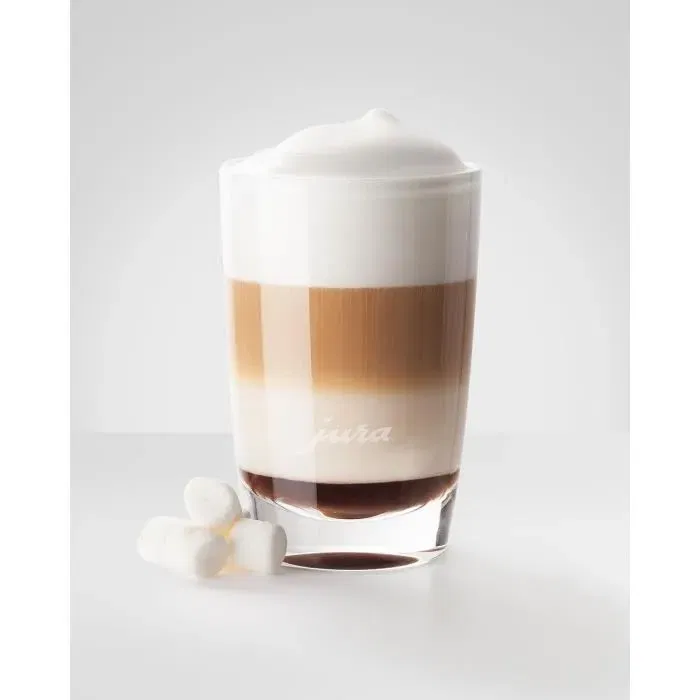 JURA Set de 2 Verres à Latte Macchiato en Cristal - 220 ml - Hauteur 10,5 cm