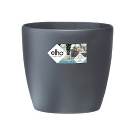 Elho Pot de fleurs rond Brussels avec roues - Ø 39 cm - Noir Anthracite