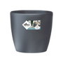 Elho Pot de fleurs rond Brussels avec roues - Ø 39 cm - Noir Anthracite
