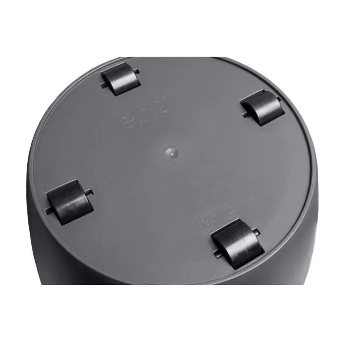 Elho Brussels - Pot de fleurs rond intérieur avec roues - Ø 39 x H 37 cm - 100% recyclé - Noir