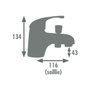 Edouard Rousseau Cardiff Mitigeur bain douche monotrou chromé