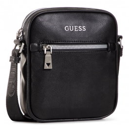 Guess Sac bandoulière Scala Mini en textile noir pour hommes