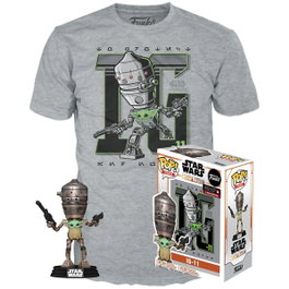 FUNKO Set Star Wars IG-11 avec l'Enfant - Figurine POP & Tee Exclusive M
