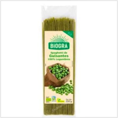 Biogra Spaghettis de Pois 250g Bio Vegan - Riche en Protéines, Sans Gluten Biogra Spaghettis de Pois 250g Bio Vegan - Riche en Protéines, Sans Gluten
