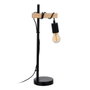 BigBuy Home Lampe de bureau Noir Beige Bois Fer
