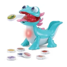 Vtech Zébulon - Mon compagnon glouton - Jouet interactif éducatif pour enfants avec 8 pièces de jeu, lumière et voix