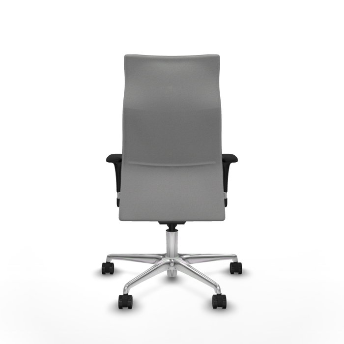 Piqueras Y Crespo Sillón Albacete Gris clair avec mécanisme synchrone et base aluminium