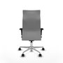 Piqueras Y Crespo Sillón Albacete Gris clair avec mécanisme synchrone et base aluminium