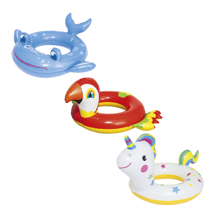 Bestway 36128 Flotador Gonflable Animaux Couleur Assortie 84x71 cm +3 à 6 Ans Plage et Piscine