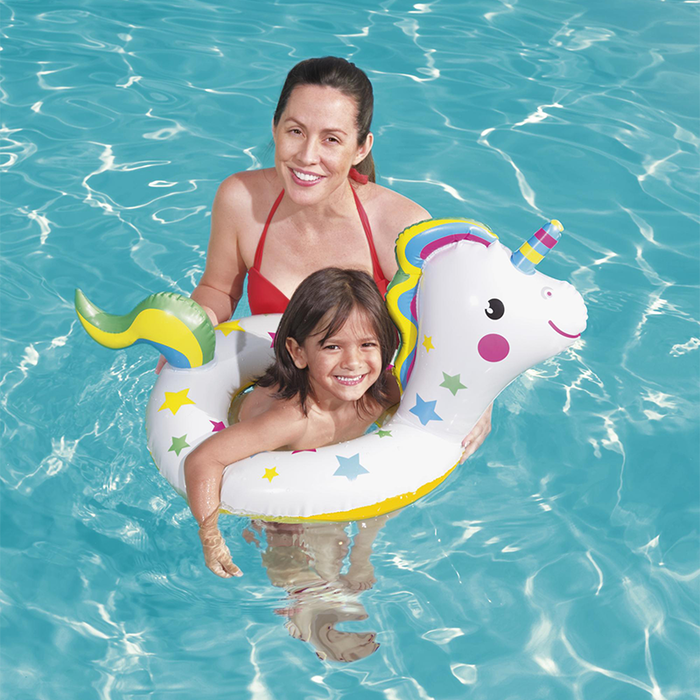 Bestway 36128 Flotador Gonflable Animaux Couleur Assortie 84x71 cm +3 à 6 Ans Plage et Piscine