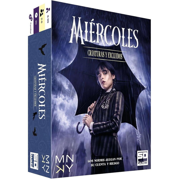 SD GAMES Jeu de Cartes Criaturas y Excluidos Miércoles Wednesday en Espagnol - Jeu de Société Familial pour 2 à 6 Joueurs, à partir de 8 Ans SD GAMES Jeu de Cartes Criaturas y Excluidos Miércoles Wednesday en Espagnol - Jeu de Société Familial pour 2 à 6 Joueurs, à partir de 8 Ans