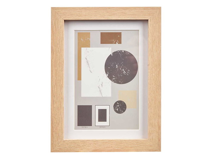 GIFTDECOR Cadre photo mural en bois naturel avec passe-partout 10x15cm - Lot de 24