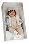 Muñecas Arias Muñeca Elegance 45 cm Zoe Beige avec cheveux et mécanisme de rire Try Me, Poupée interactive parlante espagnole pour enfants 3 ans et plus