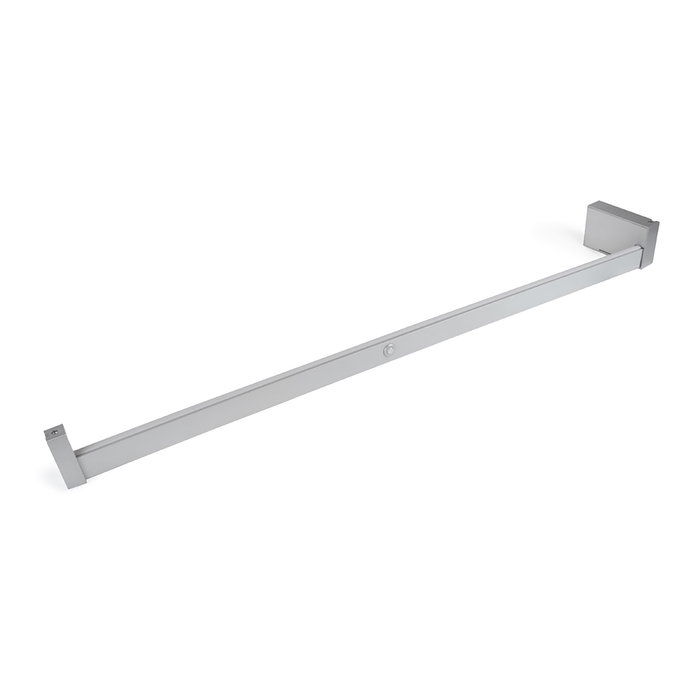 Emuca barre de penderie pour armoire Castor avec lumière LED, batterie amovible et détecteur de mouvement, 1.008, Anodisé mat