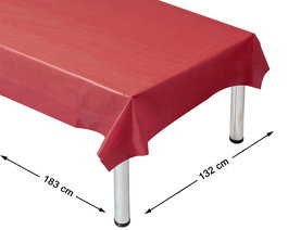 Mantel de Noël 177 x 130 cm Rouge - Pour Table de Fête