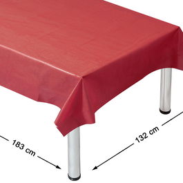 Mantel de Noël 177 x 130 cm Rouge - Pour Table de Fête