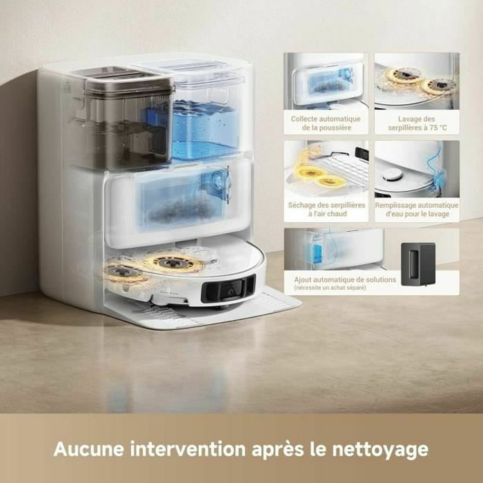 Mova MOVA P50 Ultra - Robot Aspirateur Laveur avec Station, 19 000 Pa, Blanc