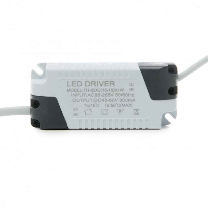 Panneau LED circulaire 18W 1 800 lm 6 000K blanc froid