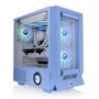 Thermaltake Ceres 350 MX Hydrangea Blue Boîtier PC Gaming Mid Tower, panneau latéral en verre trempé, ventilateurs RVB, USB 3.2 Type-C