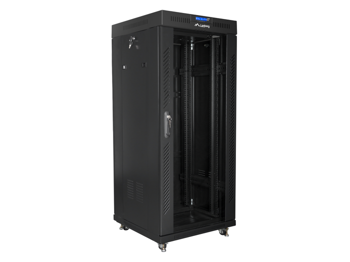 Lanberg Armario Rack 19 Pouces 27U 600x600 mm Noir Indépendant