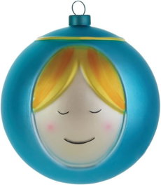 Alessi Décoration de Noël Madonna en Verre Soufflé Blanc